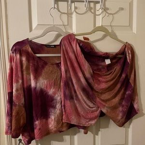 Tie dye biker short set